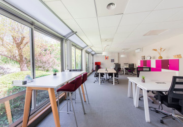 espace de coworking avec jardin à Boulogne Billancourt